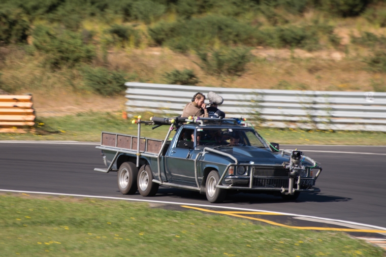 While Petrie took his ute out for the final drive sequence at Hampton Raceway, he wasn't the only one driving. Photo credit: ROO WILLS